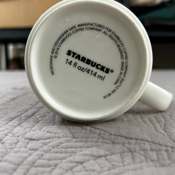 Starbucks Coffee Company Mug Seattle WA Est. 1971 14 oz. 1998 Great Condition - Picture 5 of 7